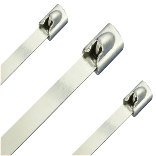 Uncoated Ball Lock Cable Ties for heavy-duty cable bundling and high-temperature industrial applications